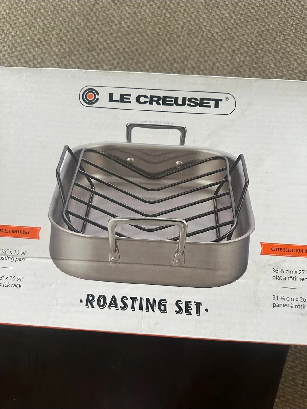 NWT Le Creuset Stainless Roasting Set